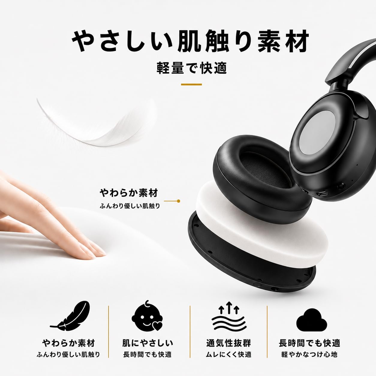 Amazon.co.jp: ヘッドホン bluetooth ワイヤレスヘッドホン 6つの
